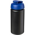Baseline® Plus grip 500 ml flip lid juomapullo Solid Black/Blue