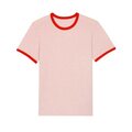 Stanley/Stella Ringer t-paita Cream Heather Pink/Bright red