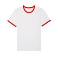 Stanley/Stella Ringer t-paita White/Bright red