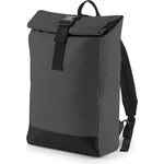 BagBase Heijastava Roll-Top selkäreppu Black