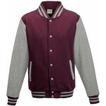 Just Hoods by AWDis Varsity collegetakki Burgundy / Heather Grey