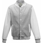 Just Hoods by AWDis Varsity collegetakki Heather Grey / White