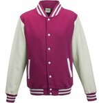 Just Hoods by AWDis Varsity collegetakki Hot Pink / White