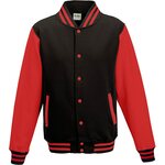 Just Hoods by AWDis Varsity collegetakki Jet Black / Fire Red
