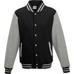 Just Hoods by AWDis Varsity collegetakki Jet Black / Heather Grey