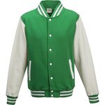 Just Hoods by AWDis Varsity collegetakki Kelly Green / Arctic White