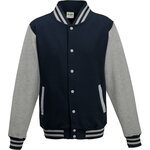 Just Hoods by AWDis Varsity collegetakki Oxford Navy / Heather Grey