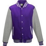 Just Hoods by AWDis Varsity collegetakki Purple / Heather Grey