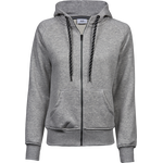 TeeJays naisten Fashion Full Zip Huppari Heather Grey