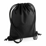 BagBase Ekologinen jumppapussi omalla painatuksella Black