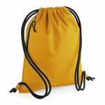 BagBase Ekologinen jumppapussi omalla painatuksella Mustard