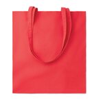 Cottonel Colour+ pitkäkahvainen kangaskassi (140gr/m2) Red