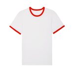 Stanley/Stella Ringer t-paita White/Bright red