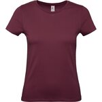 B&C #E150 T-paita Burgundy