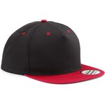 Beechfield 5 panel contrast snapback Black / Classic Red