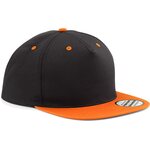 Beechfield 5 panel contrast snapback Black / Orange