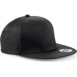 Beechfield 5 panel snapback rapper cap Black