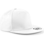 Beechfield 5 panel snapback rapper cap White