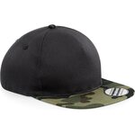 Beechfield Camo Snapback Black / Jungle camo
