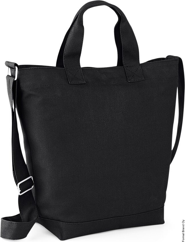 BagBase Canvas olkakassi Black