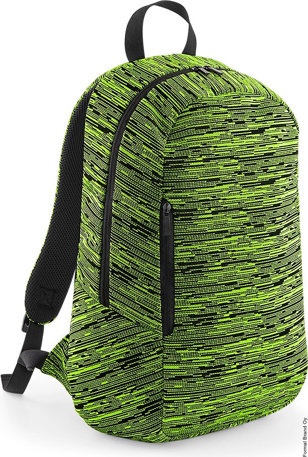 BagBase Duo Knit selkäreppu Electric Yellow / Black