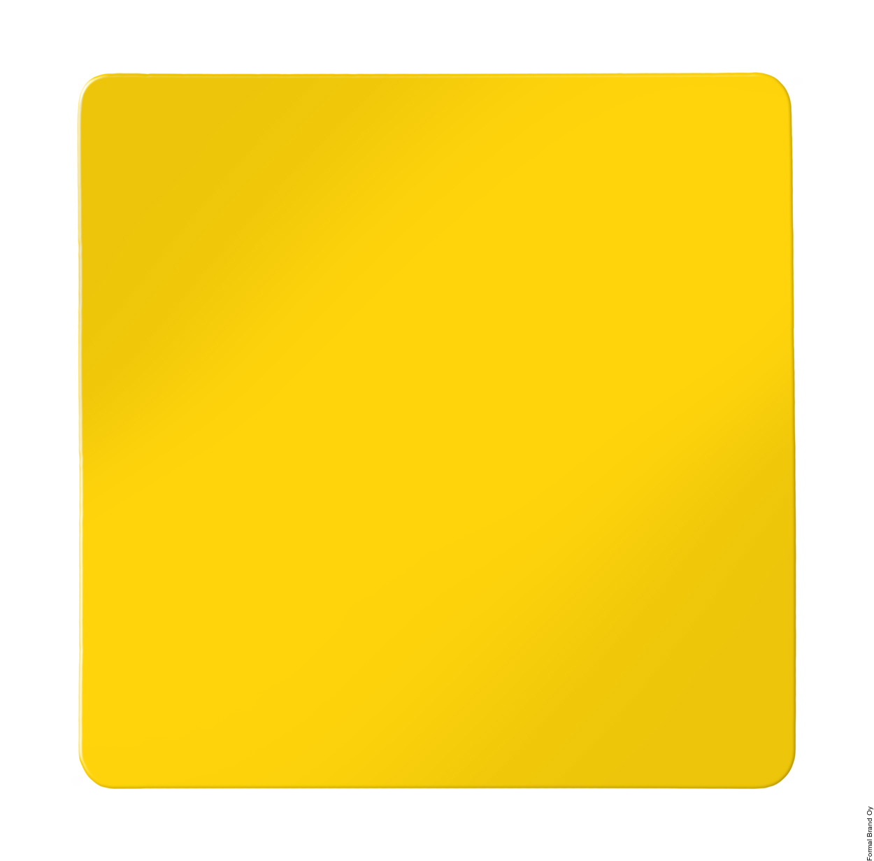 Daken neliö jääkaappimagneetti Yellow