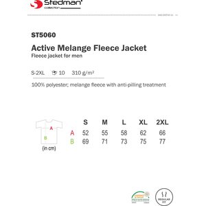 Stedman Active melange fleece takki